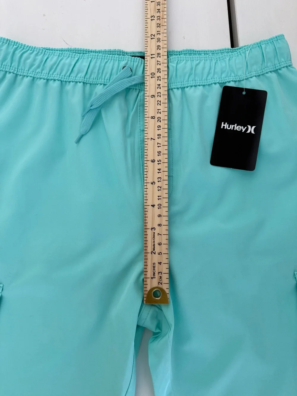 NWT Hurley Boys XL 14/16 Aqua Cargo Swim Trunks Board Shorts